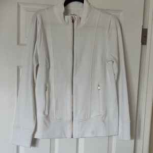 Lilly Pulitzer White Zip-Front Jacket